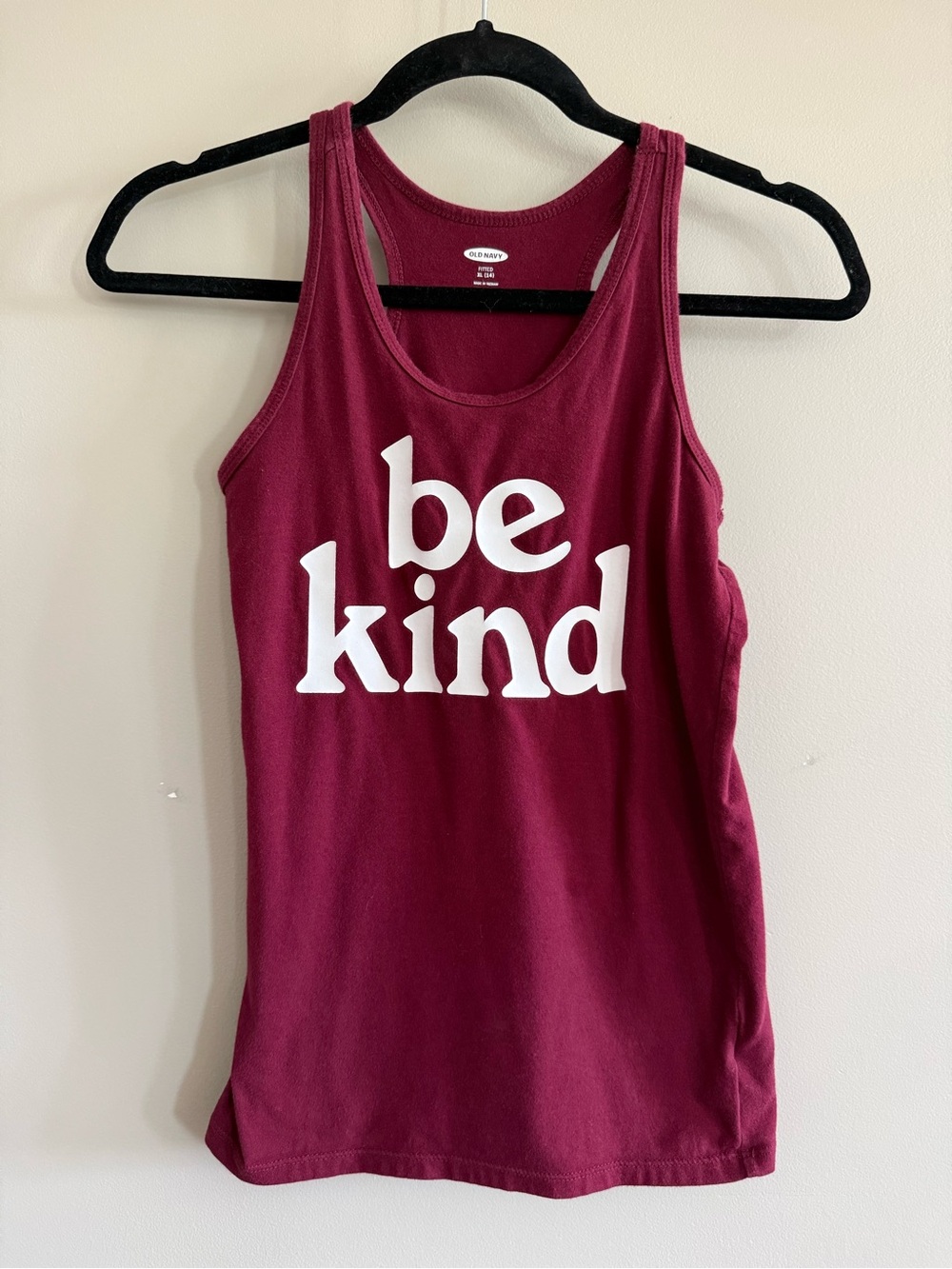 Old Navy Be Kind Maroon Graphic Tank Top youth XL (14)